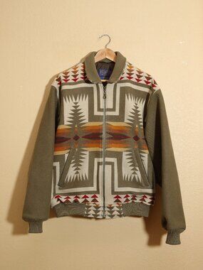 Pendleton Chief Joseph Wool Bomber Jacket (L)